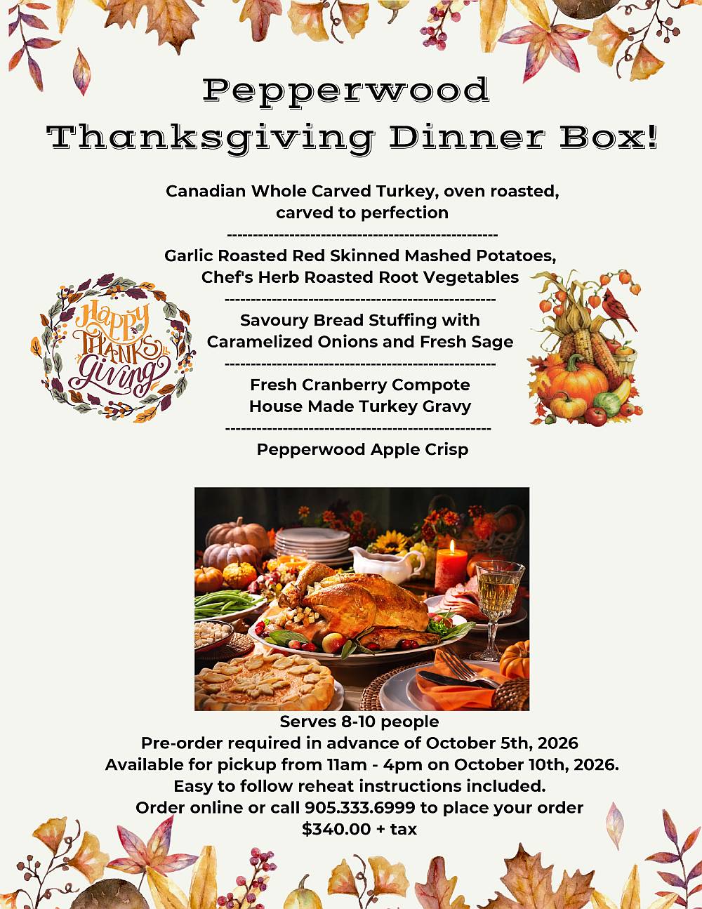Pepperwood Thanksgiving Dinner Box